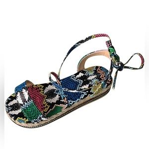 Snakeprint Strappy sandals for women (Please note sizing in 3rd photo)